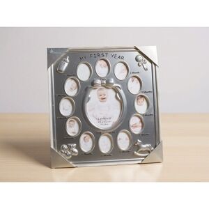 Lawrence Frames My First Year Baby Photo Collage Silver Metal cottagecore,  cute